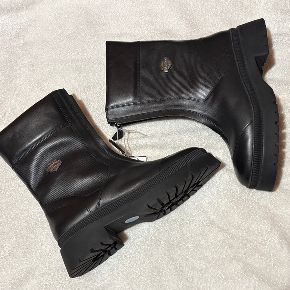 Harley-Davidson Shoes - Harley-Davidson Women's carney front zip Black Boots